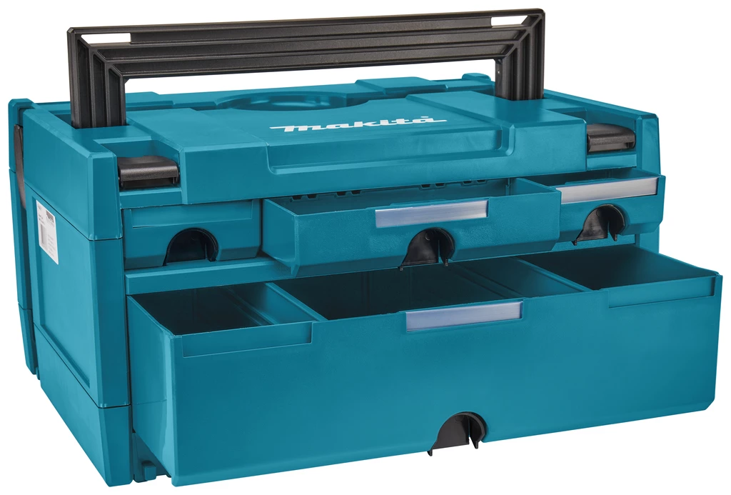 Makita Accessoires M-Box P-84311 Coffret De Transport MAKSTOR Nr.3-4 4 Tiroirs (1 Grand / 2 Petits / 1 Moyen) 5 Makita Accessoires M-Box P-84311 Coffret De Transport MAKSTOR Nr.3-4 4 Tiroirs (1 Grand / 2 Petits / 1 Moyen) – Image 5