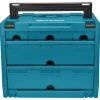 Makita Accessoires M-Box P-84349 Coffret De Transport MAKSTOR Nr.4-5 5 Tiroirs (2 Grands / 2 Petits / 1 Moyen)